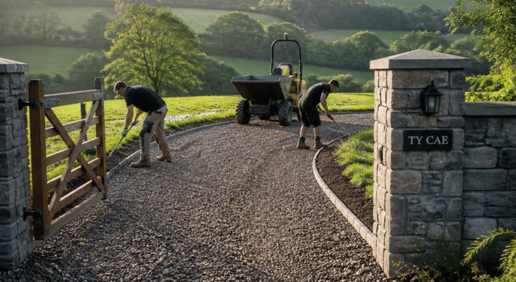 gravel driveway installation South Wales
