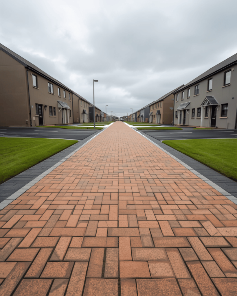Driveway installation Caldicot - finished block paving on modern estate
