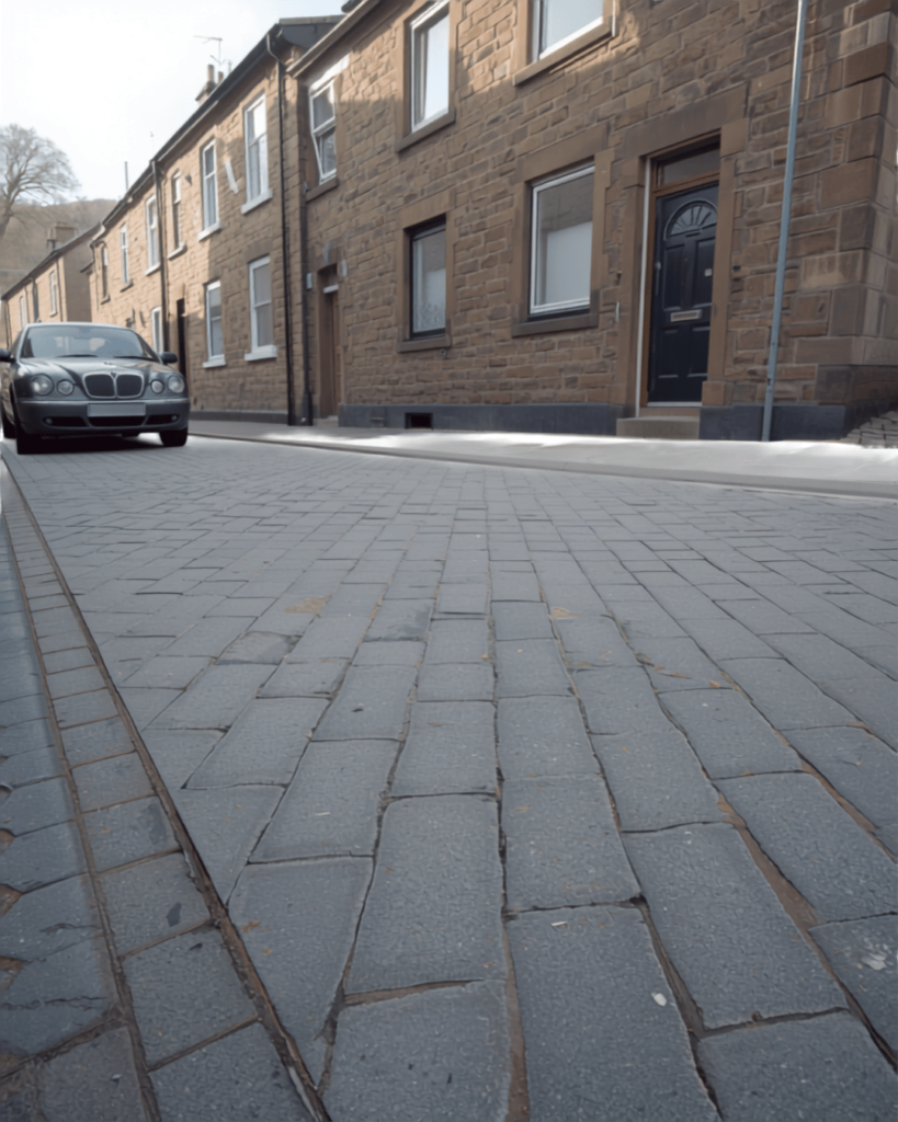 Driveway installation Pontypool — block paving on a sloped valleys street
